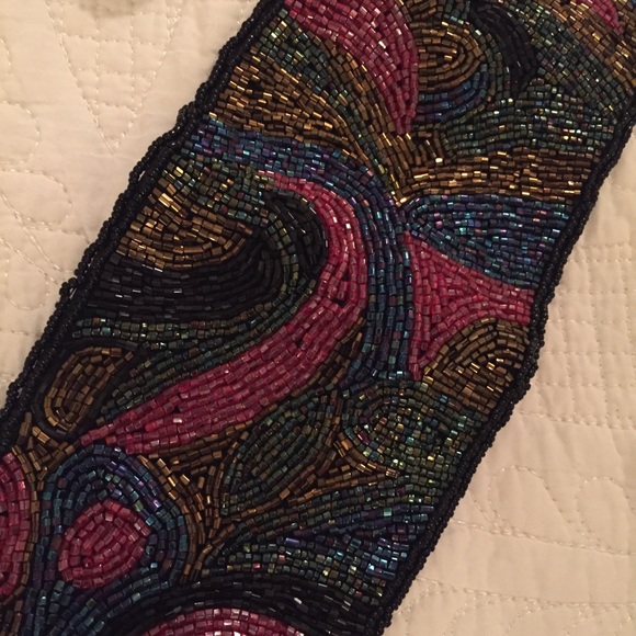 Leslie Kaplan 100% handmade beaded belt 📸🍒 - Picture 3 of 4